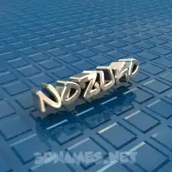 nozuko in Blue Bling style - 3D name wallpaper