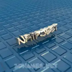 nripjeet in Blue Bling style - 3D name wallpaper