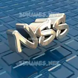 nss in Blue Bling style - 3D name wallpaper