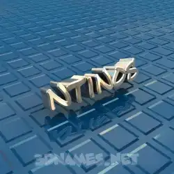 ntinos in Blue Bling style - 3D name wallpaper
