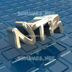 ntr in Blue Bling style - 3D name wallpaper