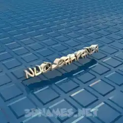 nuclearpanda in Blue Bling style - 3D name wallpaper