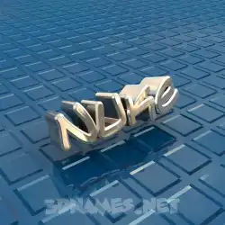 nuke in Blue Bling style - 3D name wallpaper