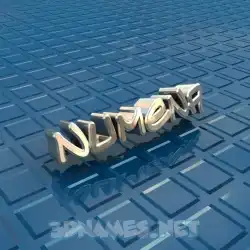 numena in Blue Bling style - 3D name wallpaper