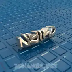 nyiko in Blue Bling style - 3D name wallpaper