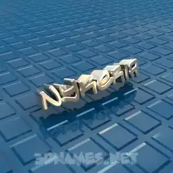 nykeria in Blue Bling style - 3D name wallpaper