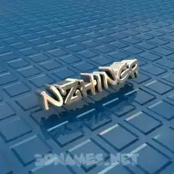 nzhinga in Blue Bling style - 3D name wallpaper