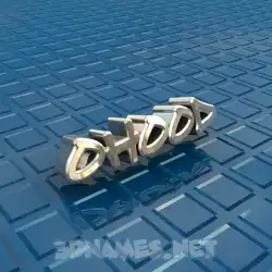 ohood in Blue Bling style - 3D name wallpaper