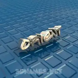 orient in Blue Bling style - 3D name wallpaper