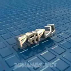 paplu in Blue Bling style - 3D name wallpaper