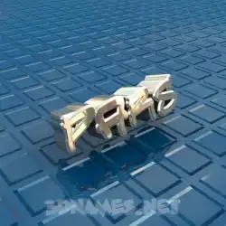 pars in Blue Bling style - 3D name wallpaper