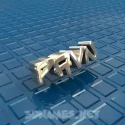 pavn in Blue Bling style - 3D name wallpaper
