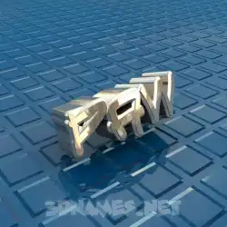 paw in Blue Bling style - 3D name wallpaper