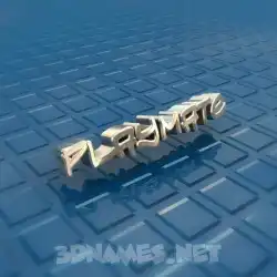 playmate in Blue Bling style - 3D name wallpaper