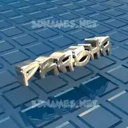 prabha in Blue Bling style - 3D name wallpaper