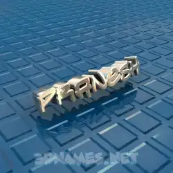 pranesh in Blue Bling style - 3D name wallpaper