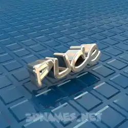 puce in Blue Bling style - 3D name wallpaper