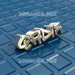 qadir in Blue Bling style - 3D name wallpaper