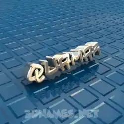 quamar in Blue Bling style - 3D name wallpaper