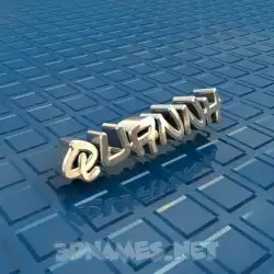 quannh in Blue Bling style - 3D name wallpaper