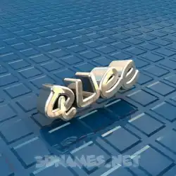 quee in Blue Bling style - 3D name wallpaper