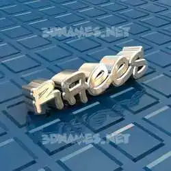 raees in Blue Bling style - 3D name wallpaper