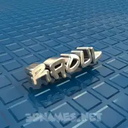 raoul in Blue Bling style - 3D name wallpaper