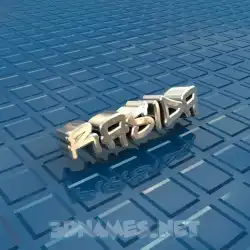 rasida in Blue Bling style - 3D name wallpaper