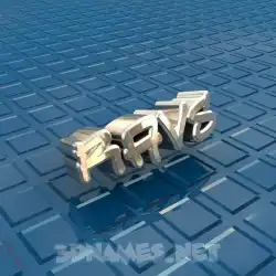 ravs in Blue Bling style - 3D name wallpaper