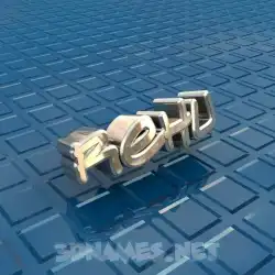 rehu in Blue Bling style - 3D name wallpaper