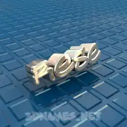 rese in Blue Bling style - 3D name wallpaper