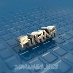 riana in Blue Bling style - 3D name wallpaper
