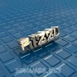 rizzu in Blue Bling style - 3D name wallpaper