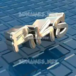 rks in Blue Bling style - 3D name wallpaper