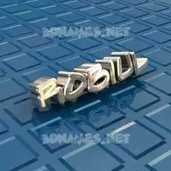 robiul in Blue Bling style - 3D name wallpaper