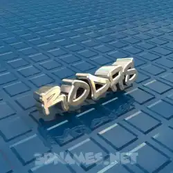 rodas in Blue Bling style - 3D name wallpaper