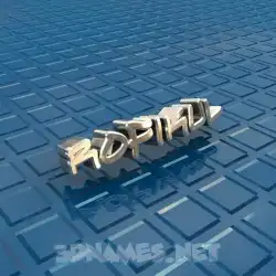 rofikul in Blue Bling style - 3D name wallpaper
