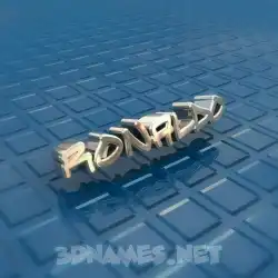 ronaldo in Blue Bling style - 3D name wallpaper