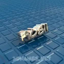 rosii in Blue Bling style - 3D name wallpaper