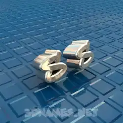 s s in Blue Bling style - 3D name wallpaper