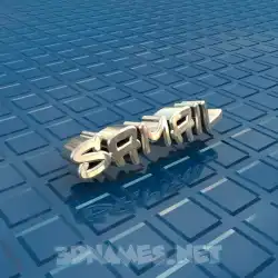 samail in Blue Bling style - 3D name wallpaper