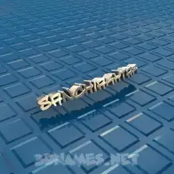 sanchiakhtar in Blue Bling style - 3D name wallpaper