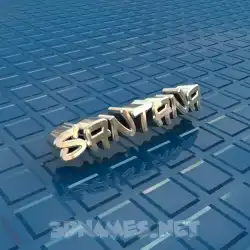 santana in Blue Bling style - 3D name wallpaper