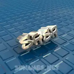 sasa in Blue Bling style - 3D name wallpaper