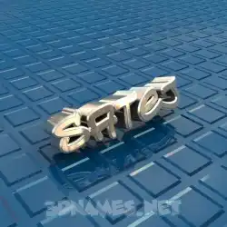 satej in Blue Bling style - 3D name wallpaper