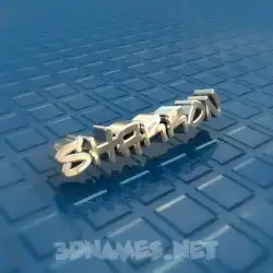 sharron in Blue Bling style - 3D name wallpaper