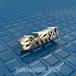shazi in Blue Bling style - 3D name wallpaper