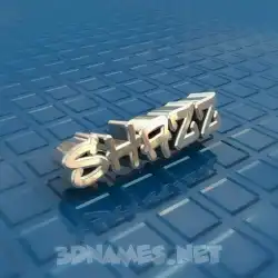shazz in Blue Bling style - 3D name wallpaper