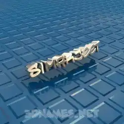 simarjeet in Blue Bling style - 3D name wallpaper