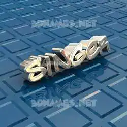 singer in Blue Bling style - 3D name wallpaper